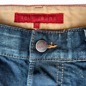 Rare! FCUK Jeans Mens 32x32 Side Pocket Selvedge Cotton Vintage Streetwear
